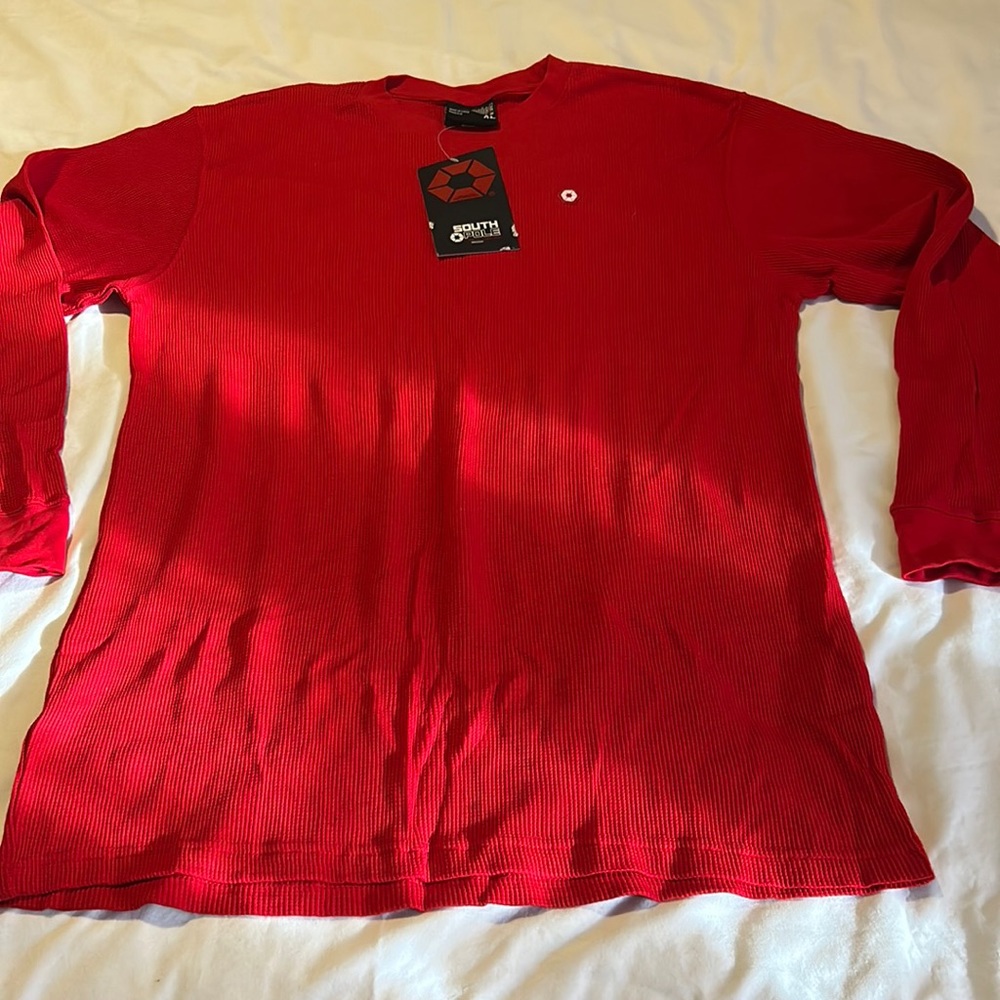 NWT Men’s South Pole XL red thermal LS shirt